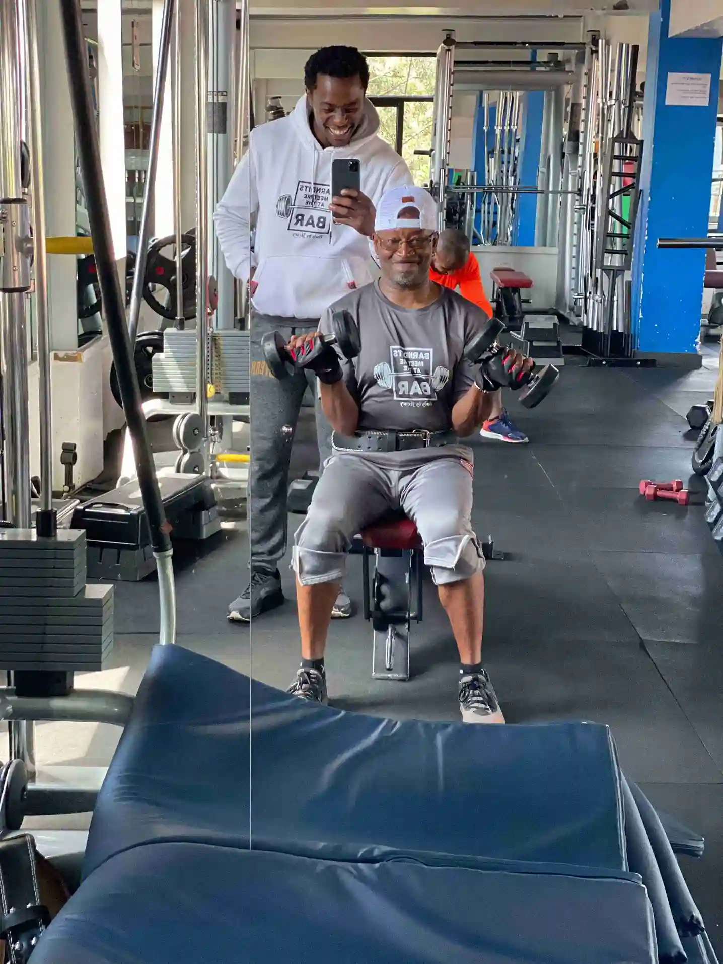 Seniors doing mobility exercises